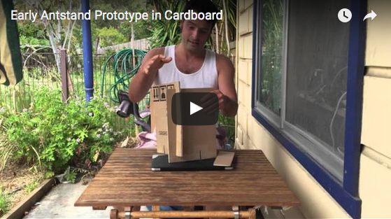 Early Cardboard Antstand Prototype